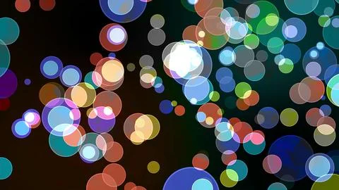 Rainbow bubble divine dimension bokeh blur absract blue dark isolated Stock Illustration