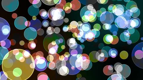 Rainbow bubble divine dimension bokeh blur green absract dark isolated Stock Illustration