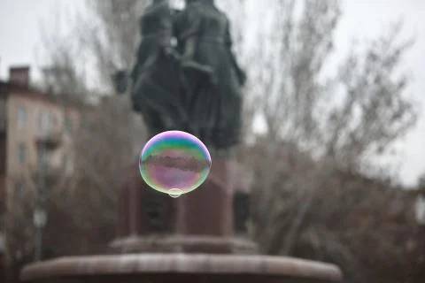 Rainbow bubble Stock Photos