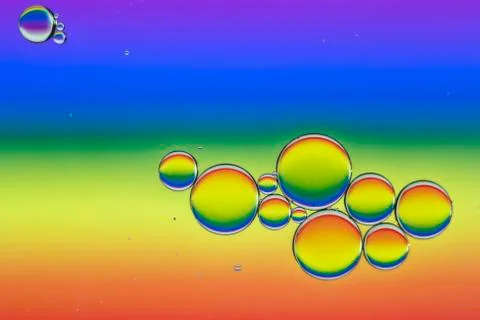 Rainbow bubbles Stock Photos