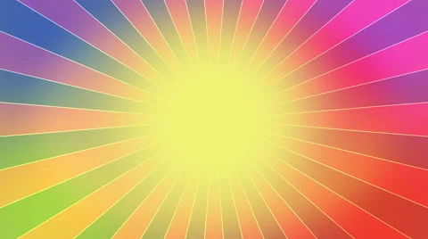 Rainbow Burst vector background. Stock Footage 61769573