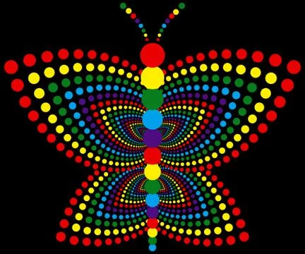 Rainbow butterfly Иллюстрация