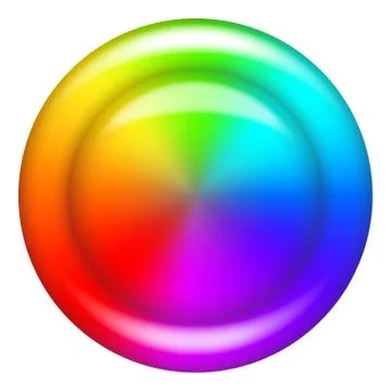 Rainbow button circle Stock Illustration