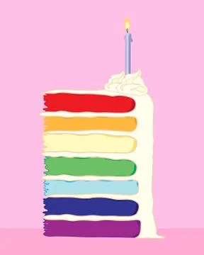Rainbow cake Stock Illustration