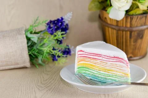 Rainbow cake Stock Photos