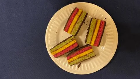 Rainbow cake 스톡 사진