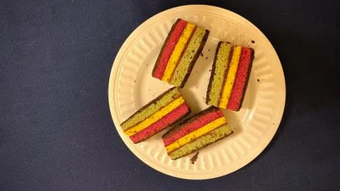 Rainbow cake Stock Photos