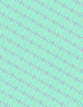 Rainbow candy neon contour tile using clean contour motif and soft azure, aquama Stock Illustration