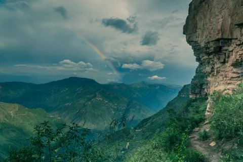 Rainbow in the Canyon Stock Photos