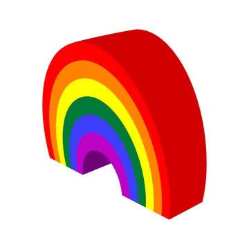 Rainbow cartoon icon Stock Illustration