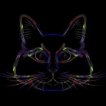 Rainbow cat. Stock Illustration