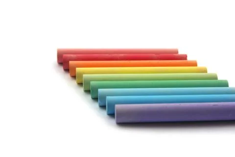Rainbow of chalks Stock-Fotos