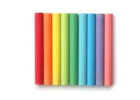 Rainbow of chalks Stock-Fotos