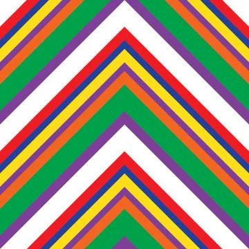 Rainbow Chevron Diagonal Stripes seamless pattern background Illustrazione stock