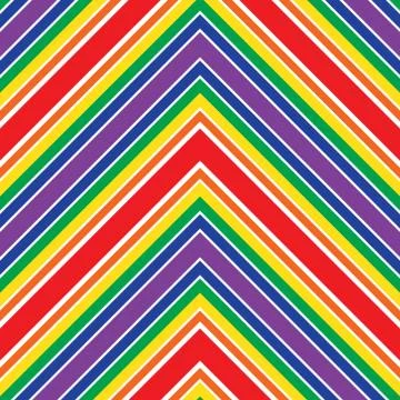 Rainbow Chevron Diagonal Stripes seamless pattern background Illustrazione stock