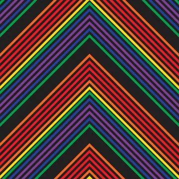 Rainbow Chevron Diagonal Stripes seamless pattern background Stock Illustration