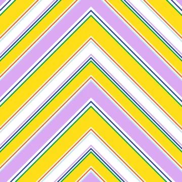 Rainbow Chevron Diagonal Stripes seamless pattern background Stock Illustration