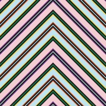 Rainbow Chevron Diagonal Stripes seamless pattern background イラスト素材