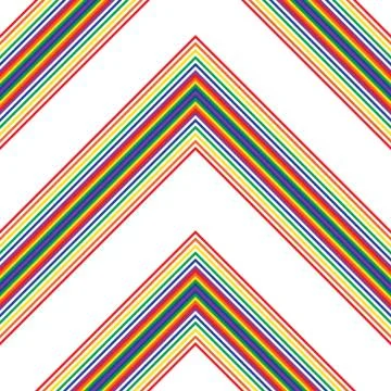 Rainbow Chevron Diagonal Stripes seamless pattern background Stock Illustration