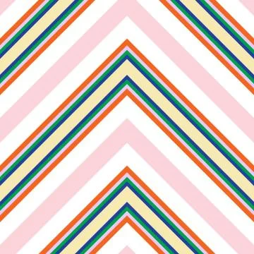 Rainbow Chevron Diagonal Stripes seamless pattern background イラスト素材