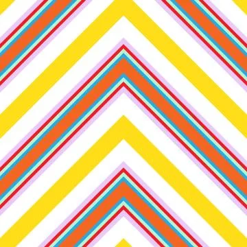Rainbow Chevron Diagonal Stripes seamless pattern background Illustrazione stock