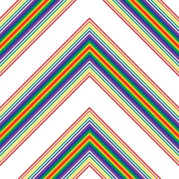 Rainbow Chevron Diagonal Stripes seamless pattern background Illustrazione stock