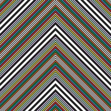 Rainbow Chevron Diagonal Stripes seamless pattern background Illustrazione stock