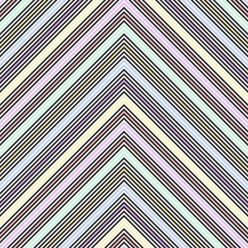 Rainbow Chevron Diagonal Stripes seamless pattern background Stock Illustration