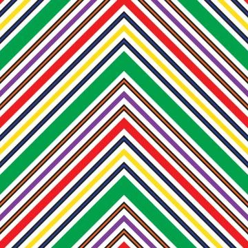 Rainbow Chevron Diagonal Stripes seamless pattern background Stock Illustration
