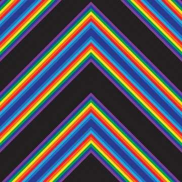 Rainbow Chevron Diagonal Stripes seamless pattern background Stock Illustration