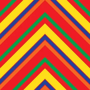 Rainbow Chevron Diagonal Stripes seamless pattern background イラスト素材