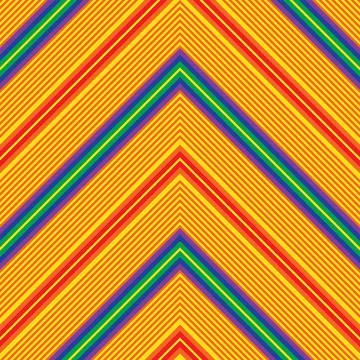 Rainbow Chevron Diagonal Stripes seamless pattern background Stock Illustration