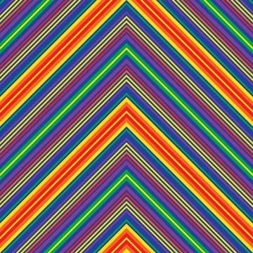 Rainbow Chevron Diagonal Stripes seamless pattern background Stock Illustration