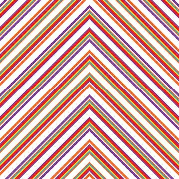 Rainbow Chevron Diagonal Stripes seamless pattern background Stock Illustration