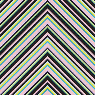 Rainbow Chevron Diagonal Stripes seamless pattern background Stock Illustration