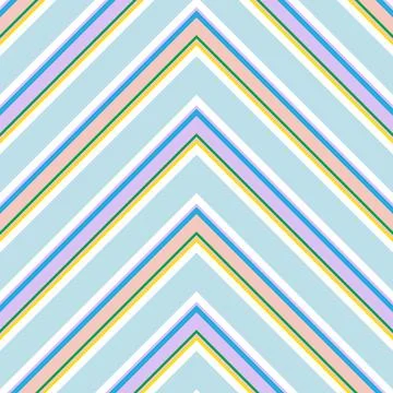 Rainbow Chevron Diagonal Stripes seamless pattern background 库存插图