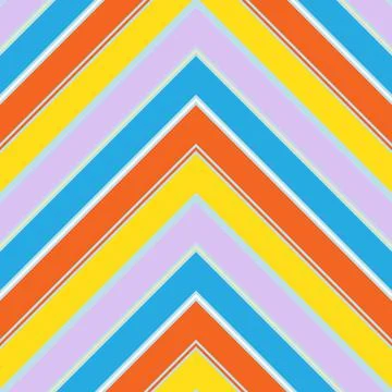 Rainbow Chevron Diagonal Stripes seamless pattern background Illustrazione stock