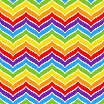 Rainbow chevron pattern, seamless vector geometric background 스톡 일러스트
