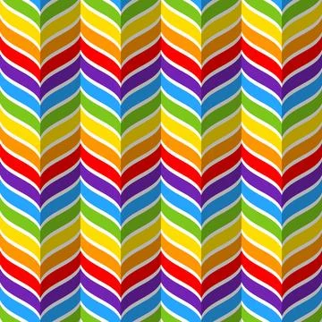 Rainbow chevron pattern, seamless vector geometric background Illustrazione stock