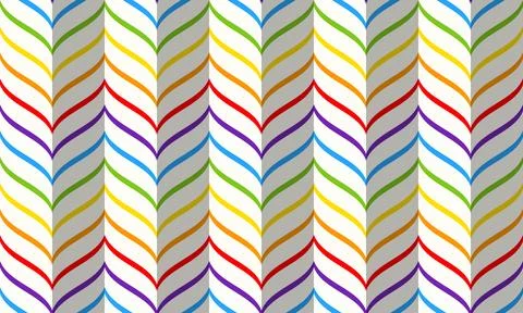 Rainbow chevron pattern, seamless vector geometric background Illustrazione stock