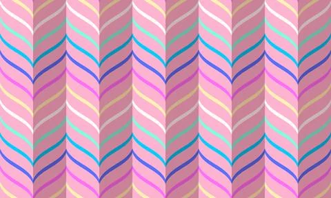 Rainbow chevron pattern, seamless vector geometric background Stock Illustration