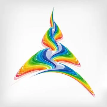 Rainbow Christmas tree Stock Illustration