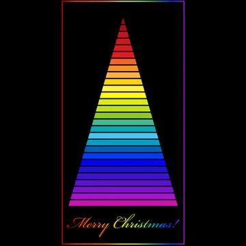 Rainbow Christmas tree Stock Illustration