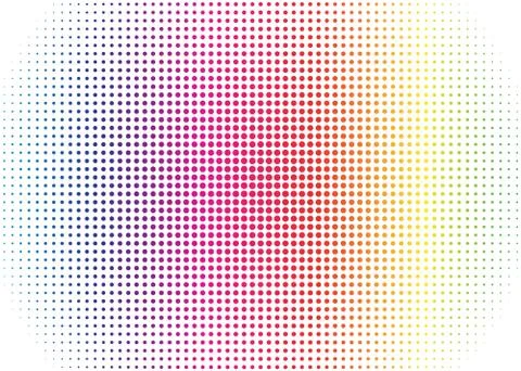 Rainbow circle consisting of small circles. Stock Illustration