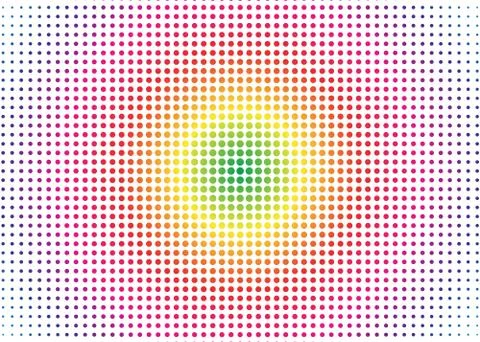 Rainbow circle consisting of small circles. Stock Illustration