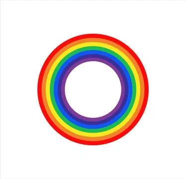 Rainbow Circle Design Illustrazione stock