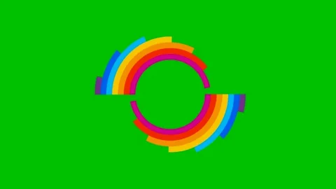 Rainbow circle green 2 Stock Footage 157273182
