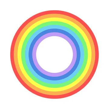 Rainbow circle icon for web, on white background, vector illustration Stock-Illustration