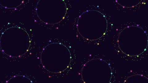 Rainbow circle pattern on dark background Stock-Footage 315087142