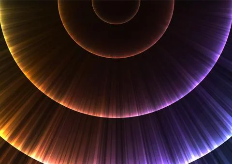 Rainbow circle radiation abstract line layer background Illustrazione stock